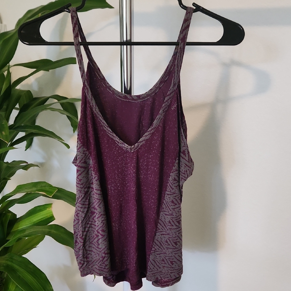 RVCA Reversible Tank Purple and Gray Pattern